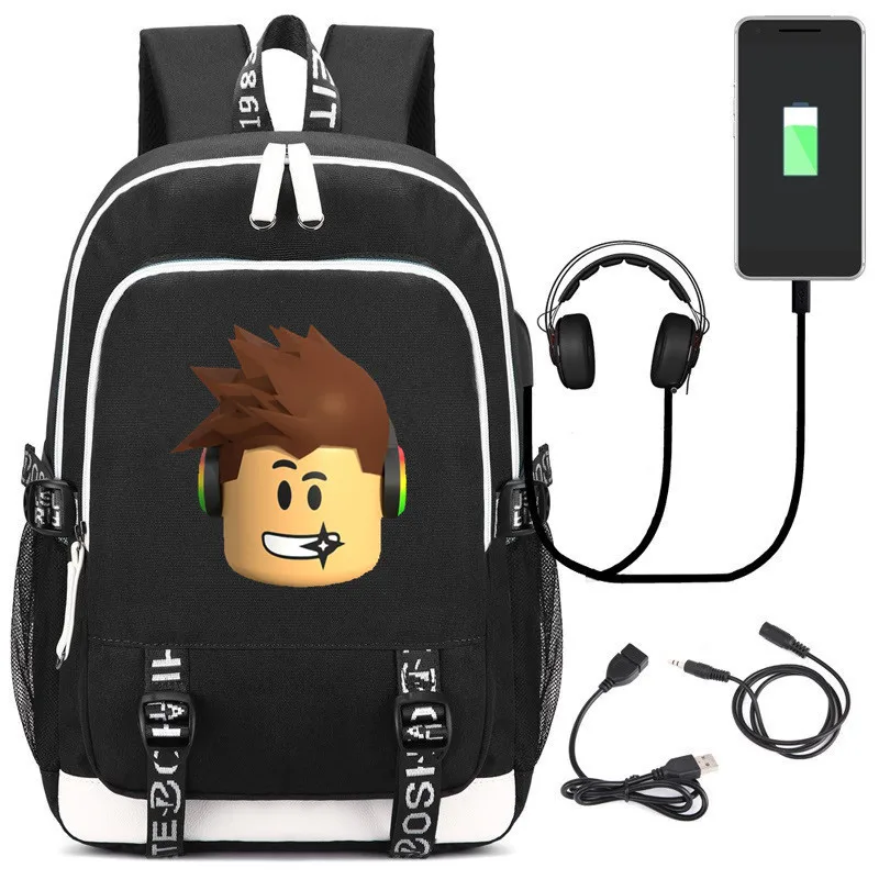 

Roblox game casual Computer Laptop USB Charging Backpack School Bag Adult Student Bag Business Backpack Male Travel Backpack