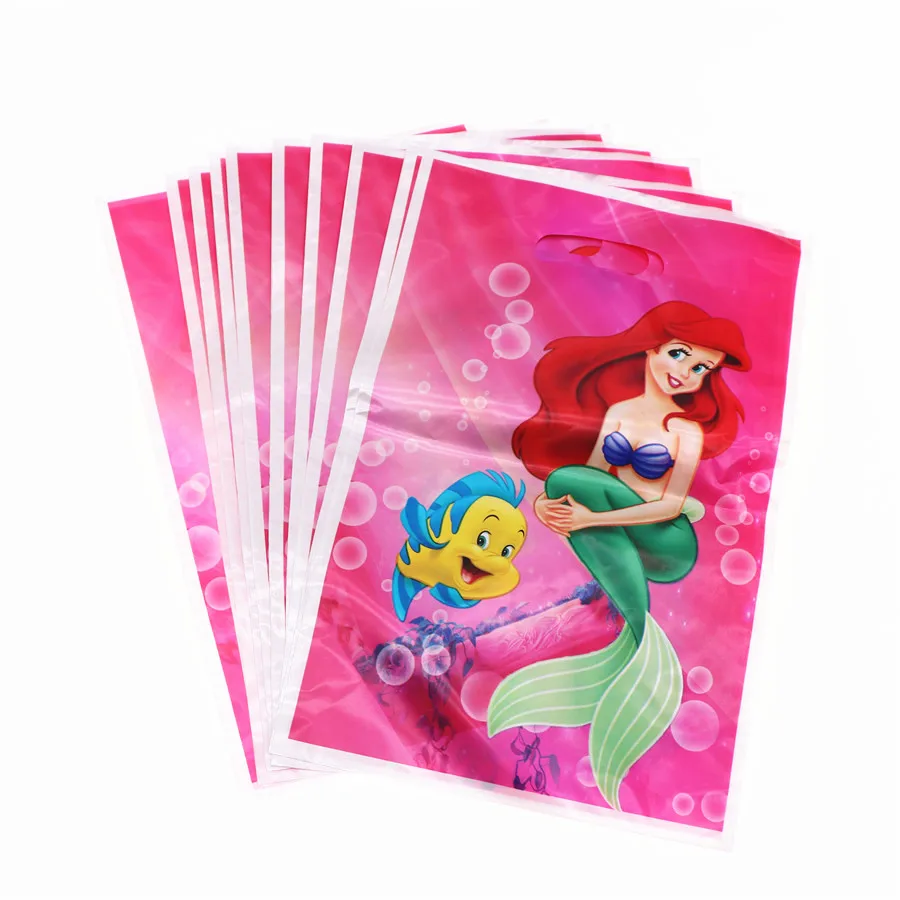 Gift bag 20pcs 10 шт. Русалка Вечеринка с принцессой декор для детского дня рождения салфетки Подарочная сумка оформление вечеринки поставки Детская Игрушка В ванную - Цвет: Gift bag 20pcs