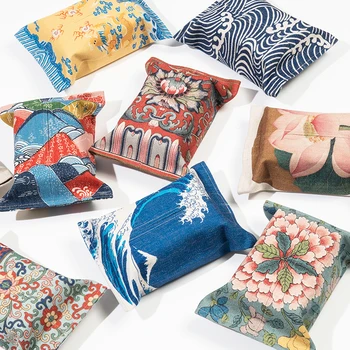 

Chinese small cotton towel cover living room paper towel set Japanese drawing bag Chinese napkin cloth tissue box draw holer