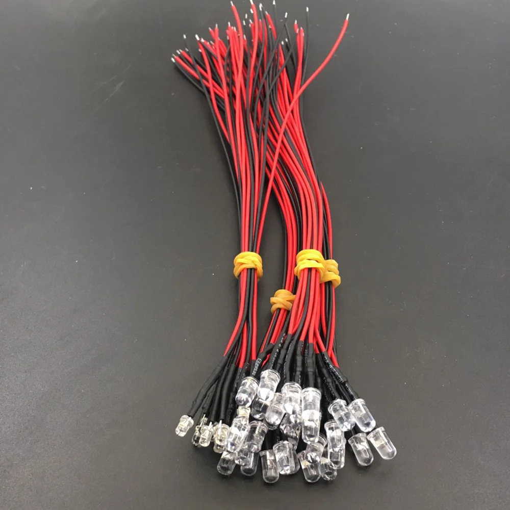 10Pcs DC12V 3/5mm LED Bulb Pre wired Light Emitting Diodes Small 20cm Wire Ardet 10Pcs DC12V 3/5mm LED Bulb Pre wired Light Emitting Diodes Small 20cm Wire Ardet