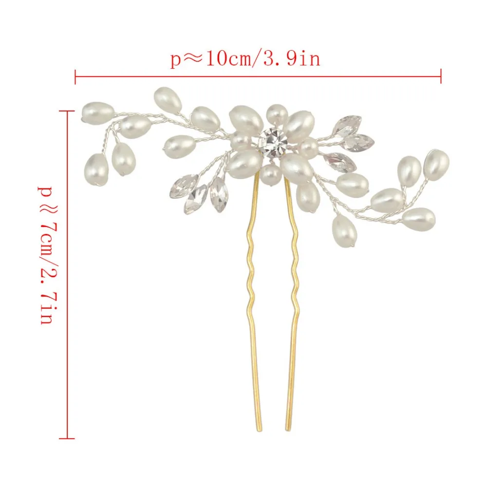2 шт./компл. жемчужные заколки для волос Свадебные шпилька для волос ювелирные изделия аксессуары заколки для волос для девочек для женщин
