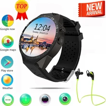 In stock ! Kingwear KW88 android 5.1 Smart watch 1.39 inch 400*400 SmartWatch phone 3G wifi 2.0MP Camera Heart Rate pk d6 x5 d5