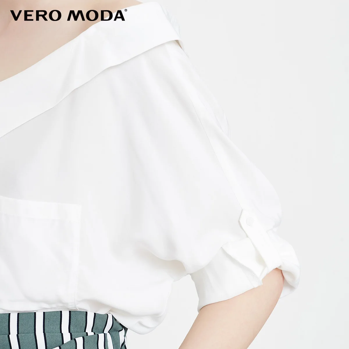 Vero Moda женская блузка с короткими рукавами и вырезом лодочкой | 318231585