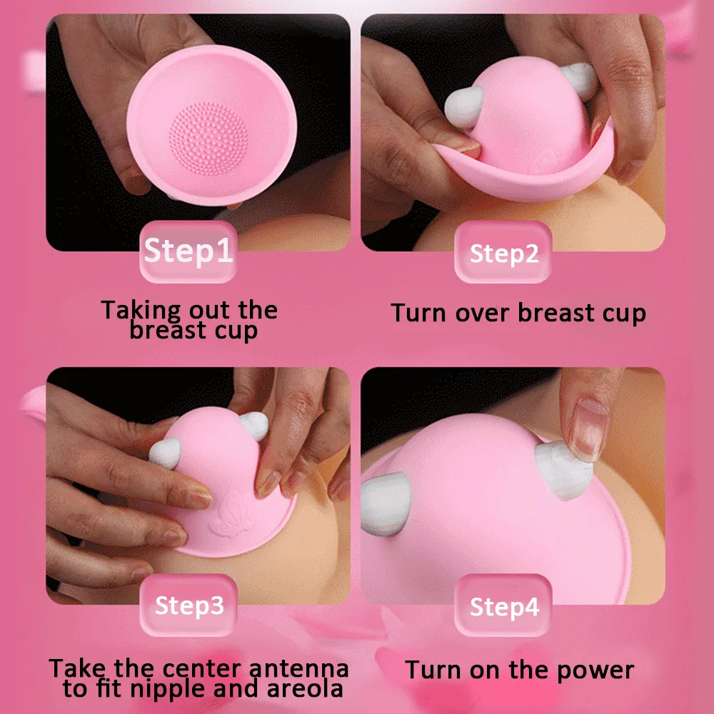 1 Pair Nipple Stimulation Vibrator for Women Breast Enlarger Lactation Massager Bullet Vibrator Sex Toys For Women Sex Products (10)