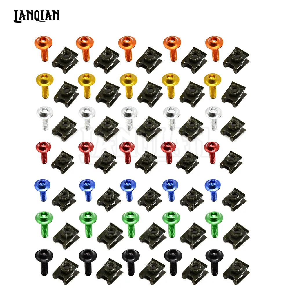 Винты для мотоцикла YAMAHA YZF R1 R3 R6 5 шт. 6 мм обтекатель корпуса рабочие болты винты