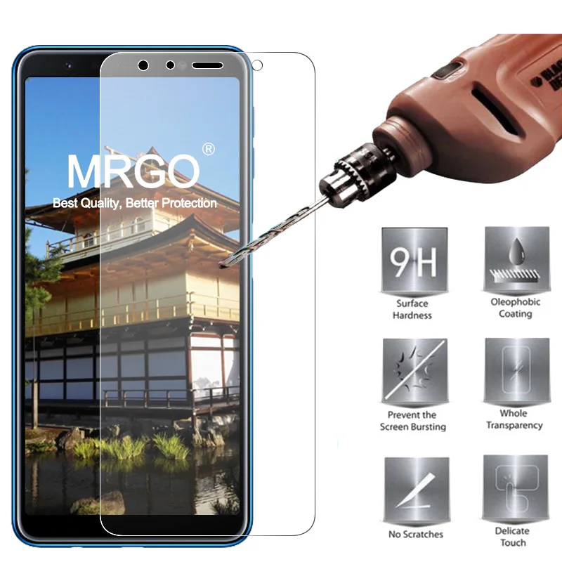 Закаленное стекло MRGO для samsung Galaxy A7, защита экрана 9H 2.5D, Защитное стекло для телефона samsung A7