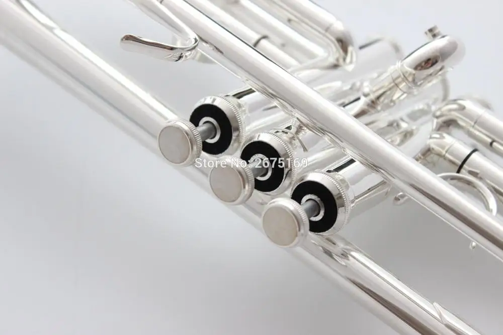 Американский Бах AB190S труба Посеребренная Золотая Баха Трубач профессиональные музыкальные инструменты с Чехол