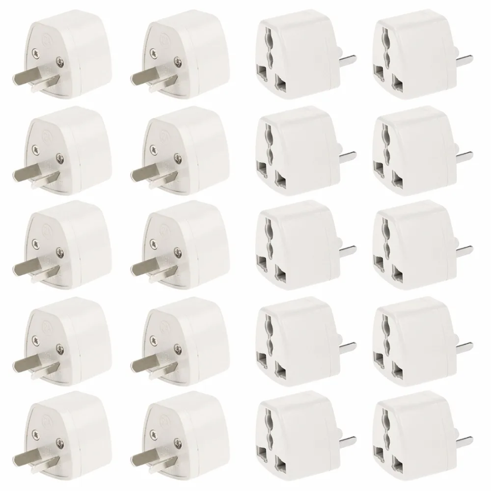 20 шт. Plug адаптер дорожный Мощность адаптер с АС розетку
