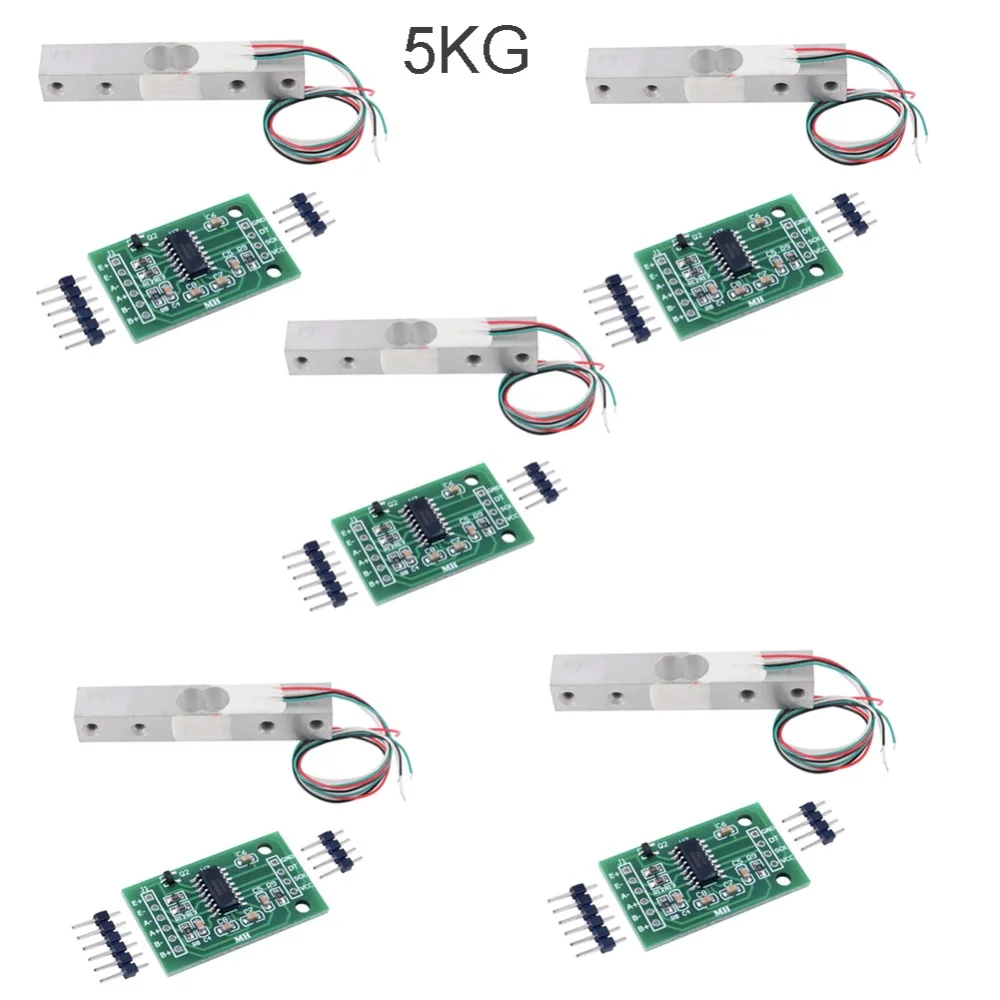 5 компл./лот HX711 датчик веса AD Модуль со шкалой кг DIYmall FZ0728 * + FZ0967 5|module|module sensor |