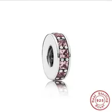 Изысканные ювелирные изделия Аутентичные стерлингового серебра 925 небольшой разделитель проложить вдохновляющее ожерелье браслет diy Бусины Подходят для девушки подарок