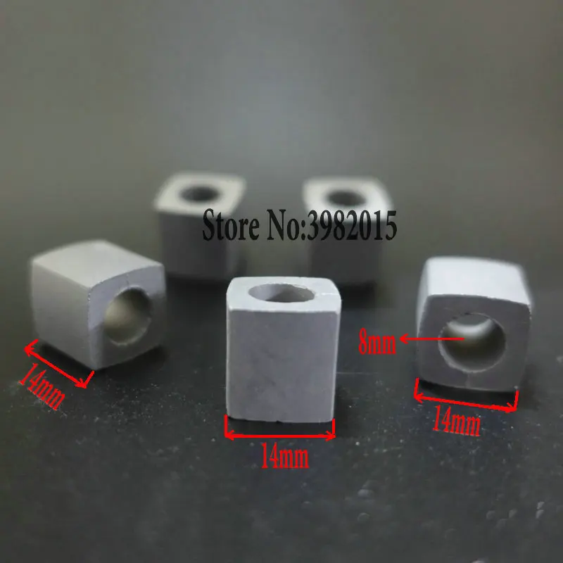 

YG8 Tungsten Carbide Power Feed Contact W14*L14*H14*Hole8mm for EDM Wire Cutting Machine