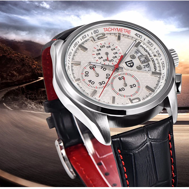 

Luxury Brand PAGANI DESIGN Hot Men's Chronograph Watches Men Quartz Sport Watch Dive 30m Casual Watch relogio masculino