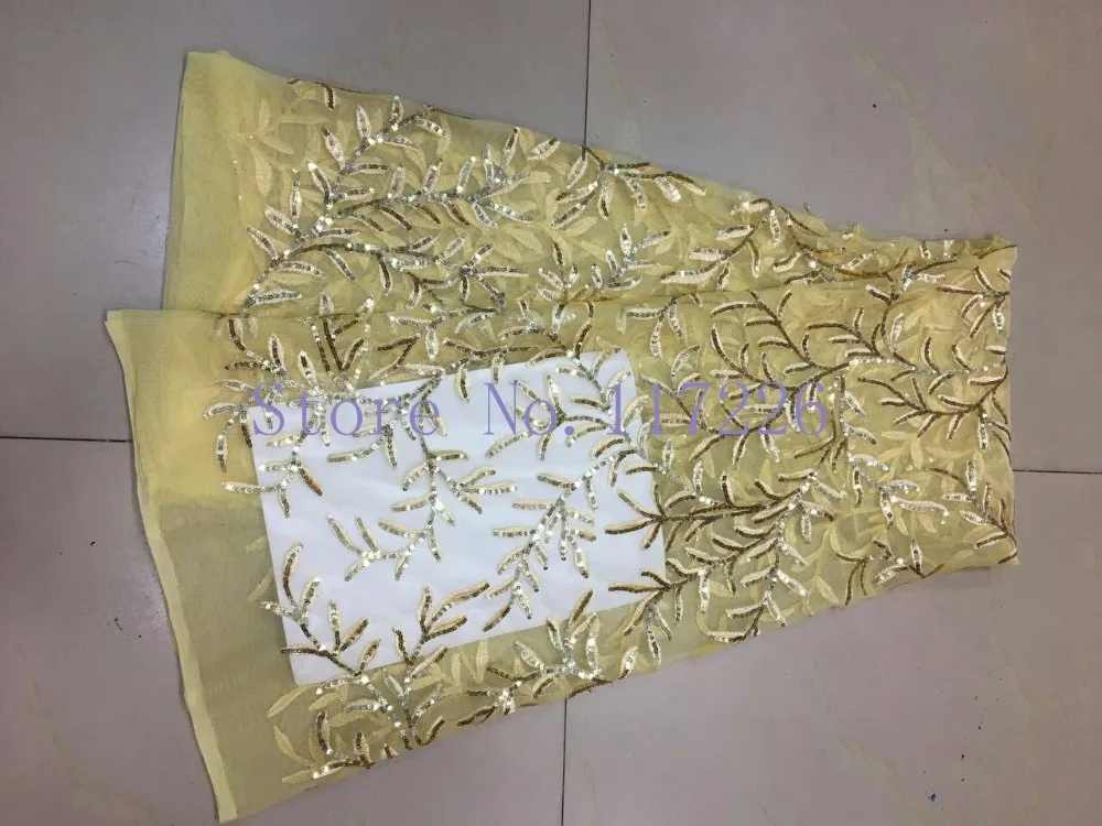 Черный кружевной блеск блесток вышивка ткань 2017 новейший африканский тюль