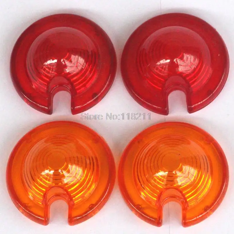 RPMMOTOR 4 pcs Motorcycle Turn signal Lens Chopper Cruiser Indicator
