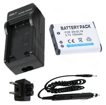 On sale Rechargeable Lithium Ion Battery + Charger for Nikon EN-EL 19, ENEL 19, MH-66 and Nikon COOL PIX Digital Camera 3.7v and 750mAh