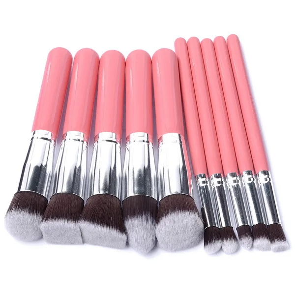 Wholesale10PCSProfessionalMakeupBrushesSetProKitsKabukiMakeup