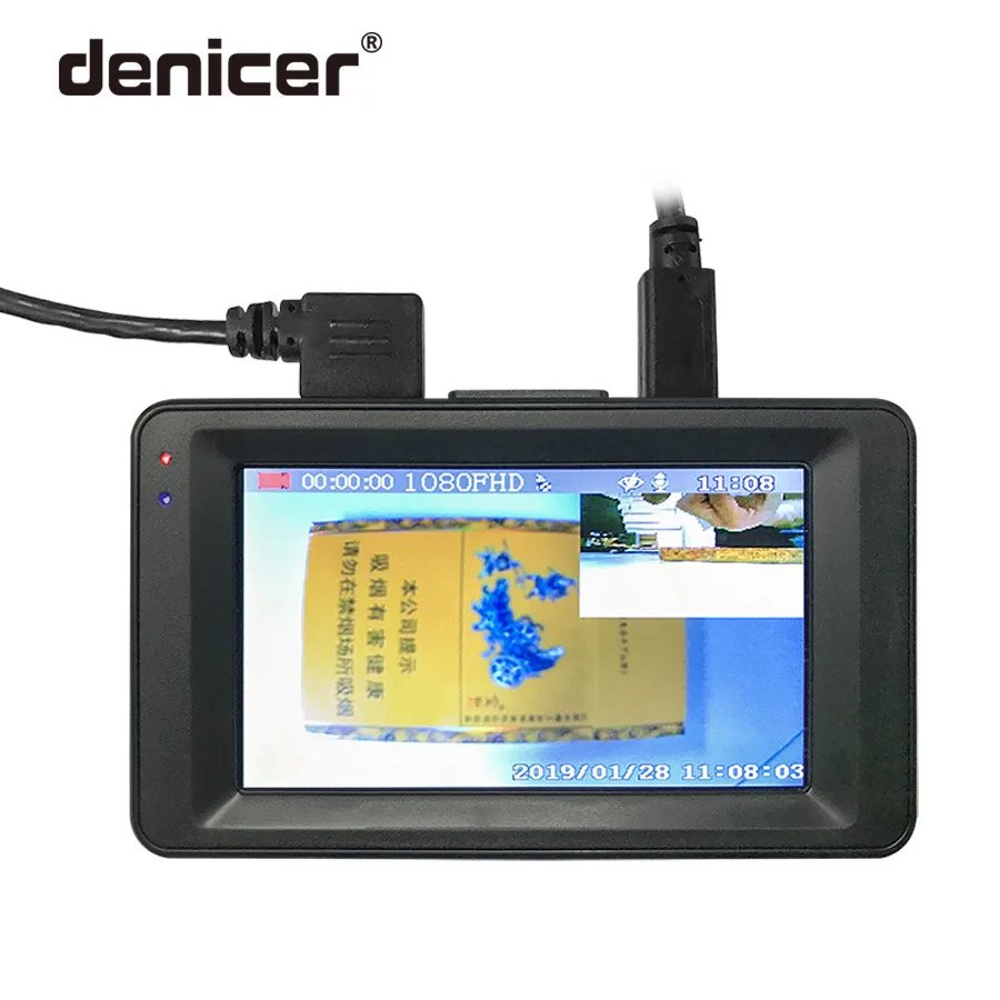 Автомобильный видеорегистратор Full HD Dashcam denicer, горячая Распродажа, видеорегистратор с монитором парковки, две камеры заднего вида