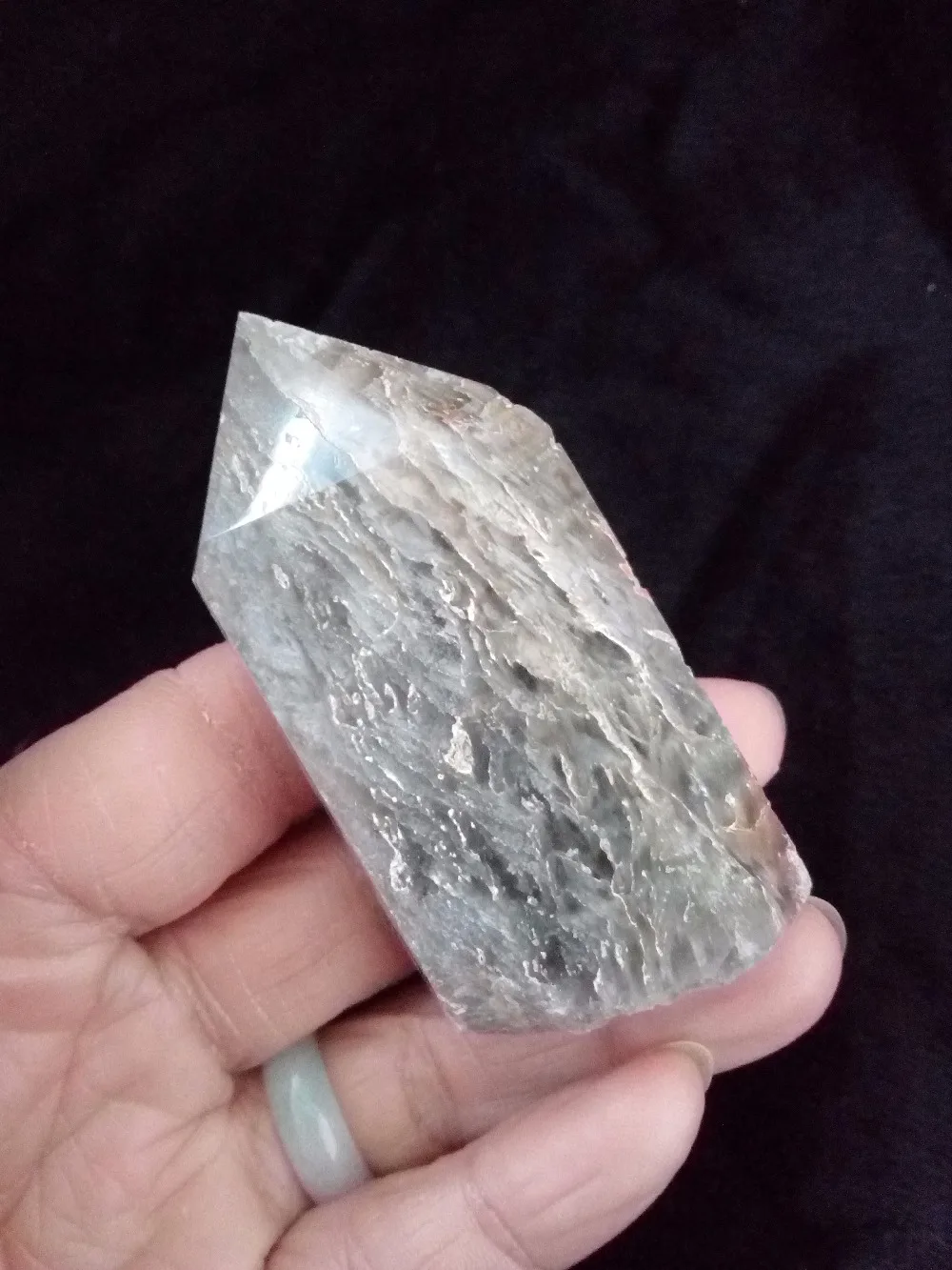 

natural ghost quartz crystal wand