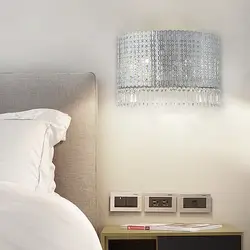 Nordic пост-современные металлические кристалл настенный светильник спальня ТВ стены прихожей гостиная вилла прохода дизайнер бра