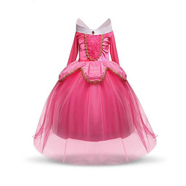 fantasy kids sleeping beauty cosplay costume baby toddler girl princess dresses girls halloween costume kids party