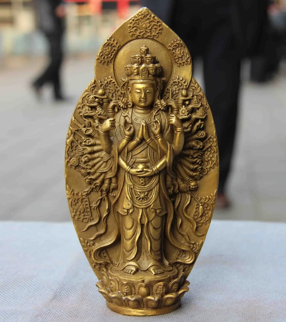

Tibet Fane Brass Copper Avalokitesvara Guan Yin Kwan-yin Boddhisattva Goddess