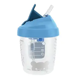 Детская портативная бутылка для питьевой воды, контейнер с соломенной спортивной тренировкой