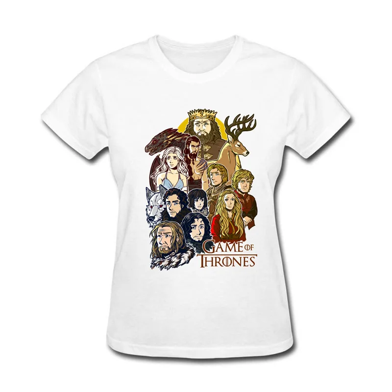 

Fashion New Gift Tee print t shirt Game of Thrones Cotton funny t shirt women