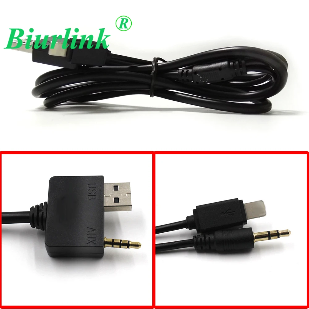 

Biurlink AUX USB Interface Audio Input Charger Cable Adapter for HYUNDAI KIA for iPhone 5 5s 6 6s for iPod
