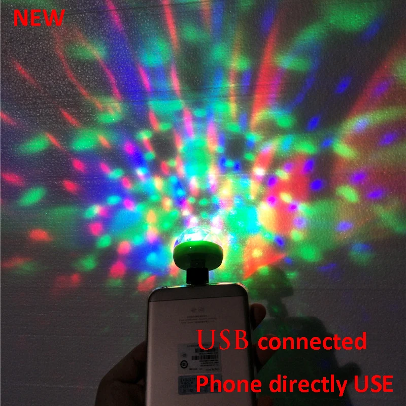 Lumiere RGB LED Music Stage Lights Sound USB Disco Club DJ Light Show Bulb Projector Crystal Magic Ball dj effect lighting