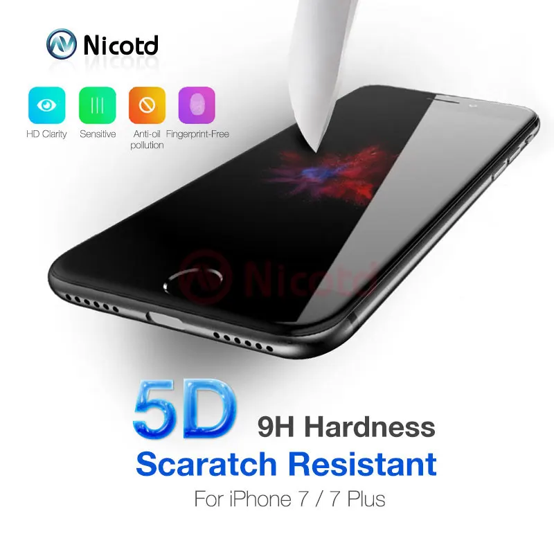 5D Full Cover Edge Tempered Glass For iPhone 8 7 plus (3)