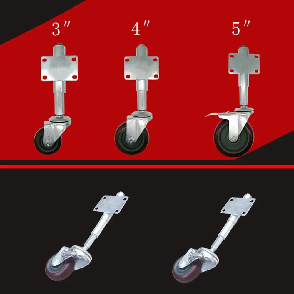 1 шт. 3 дюйма/4 дюйма/5 дюймов пружинное дверное колесо/Бесшумная мебель резиновое колесо с тормозом/поворотные стержневые ролики 450lb