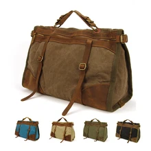 Винтажные Ретро военные холщовые+ кожаные мужские дорожные сумки, багажные сумки, Мужские выходные сумки, сумки для путешествий, сумки для отдыха M314