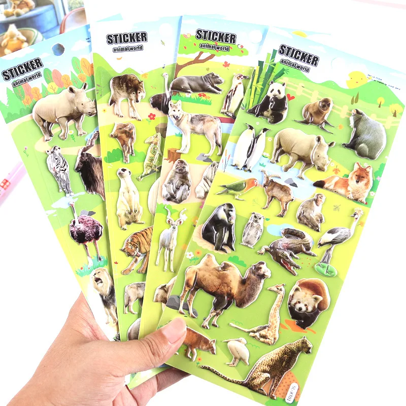 20Sets/1 lot Stationery Stickers Cute Animals 3D Decorative Mobile
