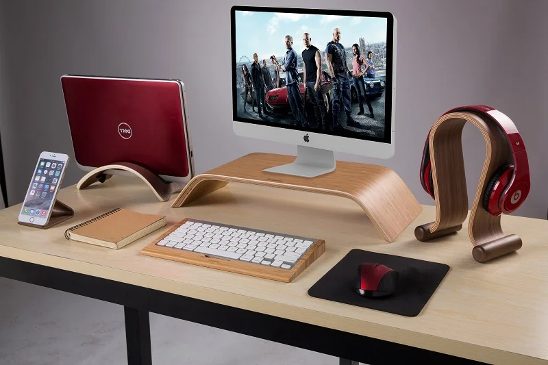 Lowest Price Samdi Wooden Monitor Stand for apple iMac for Macbook laptop stand notebook stands for desktop PC monitor free shipping