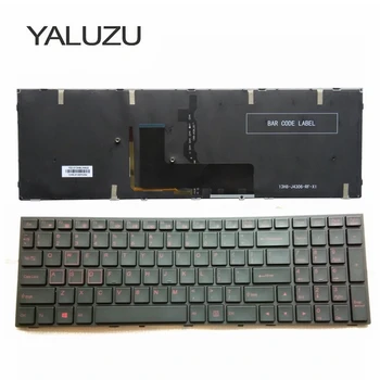 

YALUZU US backlit laptop keyboard for Clevo N150SD N151SD N155SD N170SD Gaming Black Laptop Keyboard US English Backlit