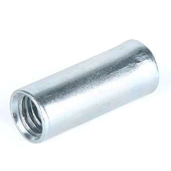 

M6 M8 M10 M12Galvanized extend long round nut screw connection nuts OD 8mm-16mm length joint bolts plating zinc 23mm-40mm L