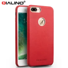 QIALINO для iphone 7 8 из натуральной кожи чехол для iphone 7 плюс 8 P из натуральной кожи Роскошные Ultra slim задняя крышка для 4,7/5,5 дюйм(ов