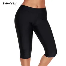 Купальный костюм размера плюс, женские плавки бикини с высокой талией, Раздельный купальник из двух частей, укороченные штаны, Женская Спортивная одежда для спортзала