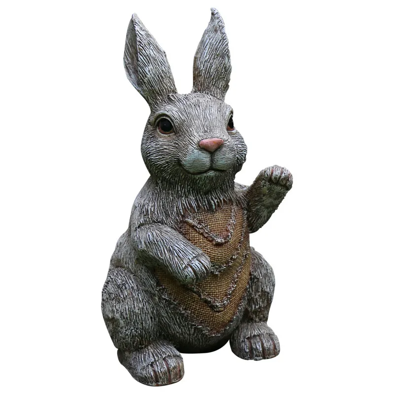 Resin Art Decoration Cartoon Sculpture Decoration Simulation Animal Rabbit Garden Decoration Outdoor Oraments