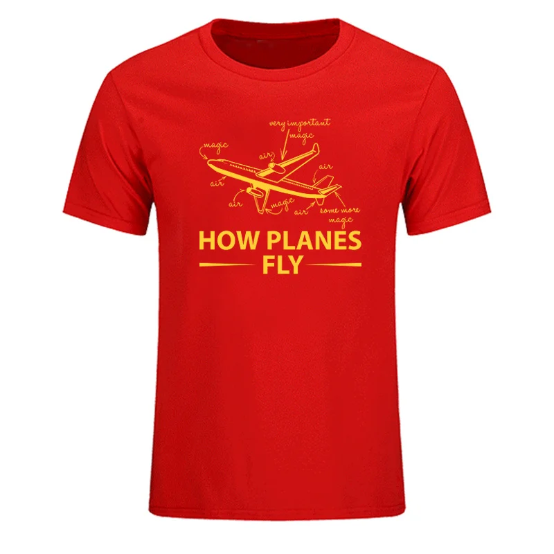 Как самолеты летать для мужчин's футболка Веселая аэрокосмический инженер для мужчин с круглым вырезом Модные повседневное высокое Кач - Цвет: 15