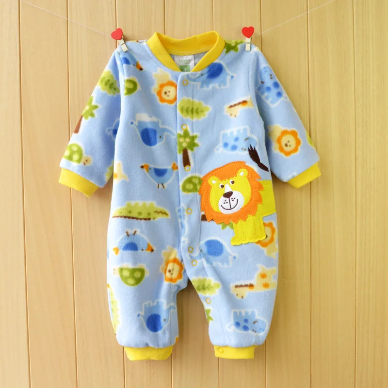 

Spring Autumn baby romper one piece baby clothing fleece newborn baby girl boy clothing set