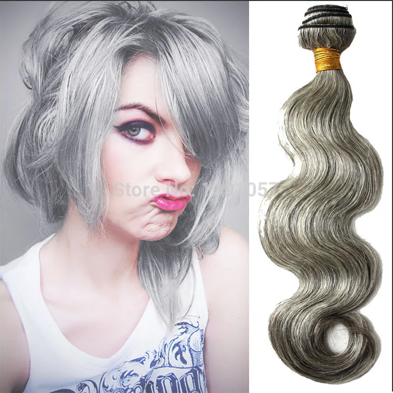 Aliexpress Brazilian Body Wave Hair Extensions 6 30 Grey Human