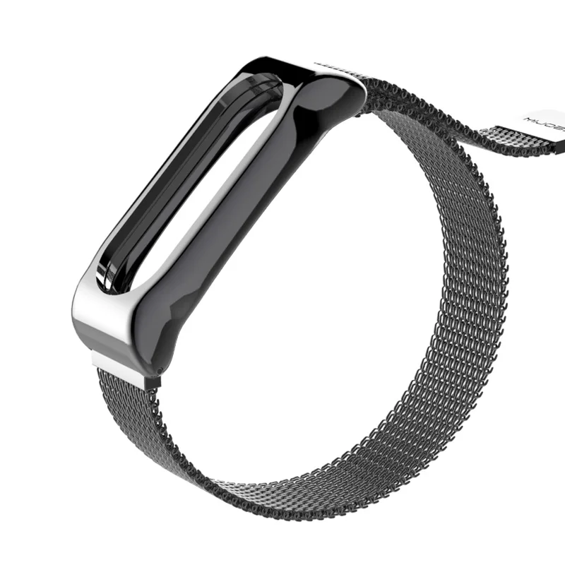 Металлический ремешок Mijobs для Xiaomi Mi Band 2 браслет из нержавеющей стали без винтов