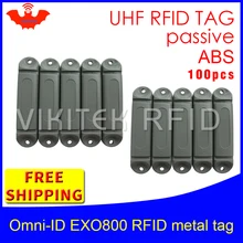 UHF RFID металлическая бирка omni-ID EXO800 915 m 868 mhz Impinj Monza4QT EPC 100 шт прочные ABS смарт-карты пассивные RFID метки