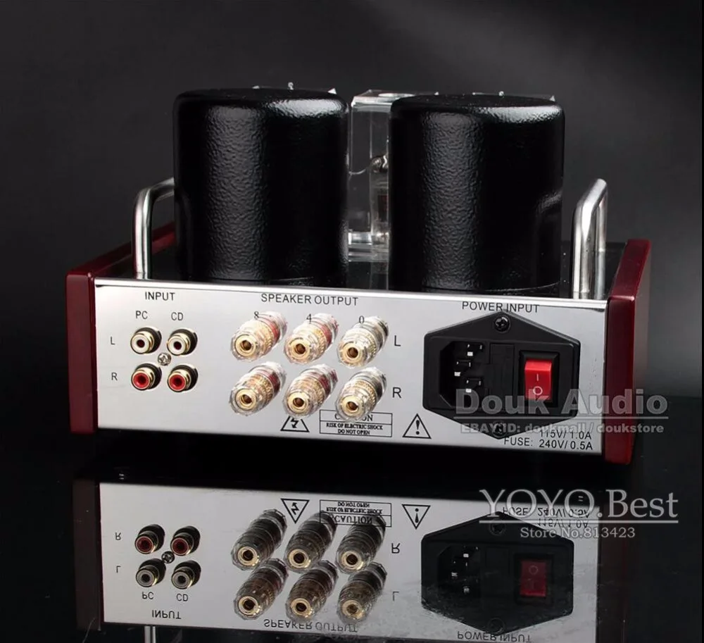 Вакуумный трубный усилитель Douk Audio Mini 6P14 и EL84 HiFi одинарный встроенный