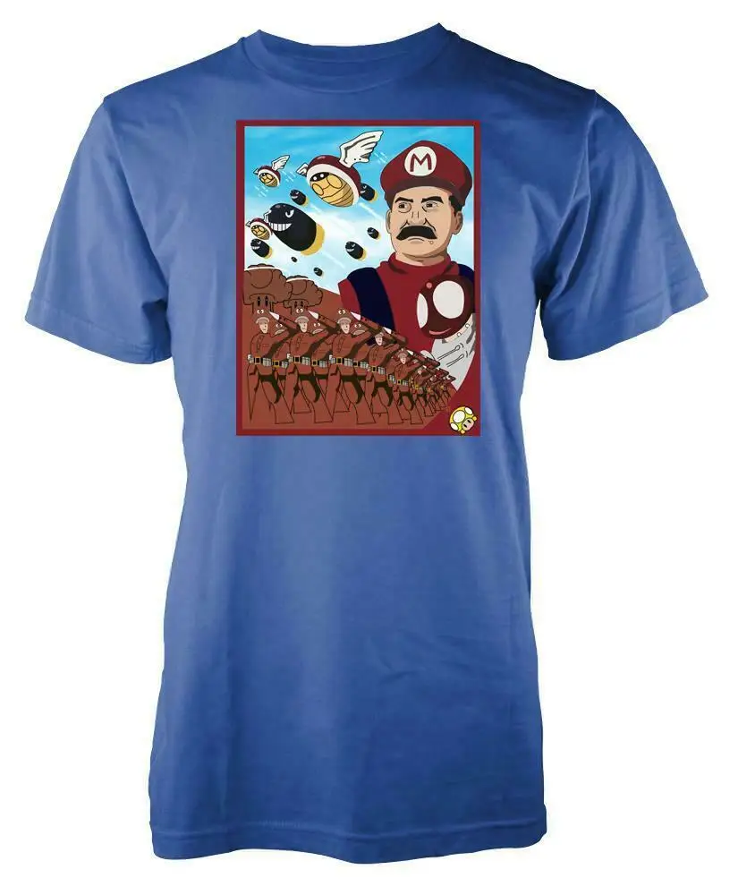 

Mario Bros Gaming Russian Stalin Mashup Adult T Shirt Men Women Unisex Fashion tshirt Free Shipping