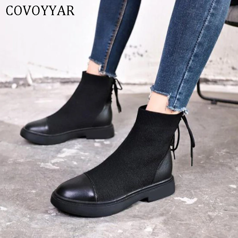 flat sock ankle boots