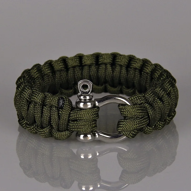 في الهواء الطلق التخييم Paracord أساور للرجال النساء المظلة حبل المشبك بقاء سوار أوم اليدوية مزين مجوهرات في الهواء الطلق التخييم Paracord أساور للرجال النساء المظلة حبل المشبك بقاء سوار أوم اليدوية مزين مجوهرات