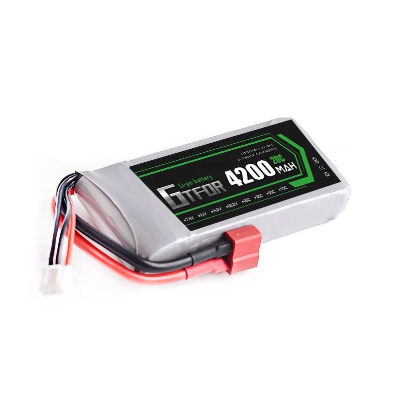 GTFDR 2 шт. Rc Lipo батарея 2S 7 4 В 4200 мАч 20C Max 40C для feiyue 03 Wltoys 12428 12423 1:12 RC автомобильные