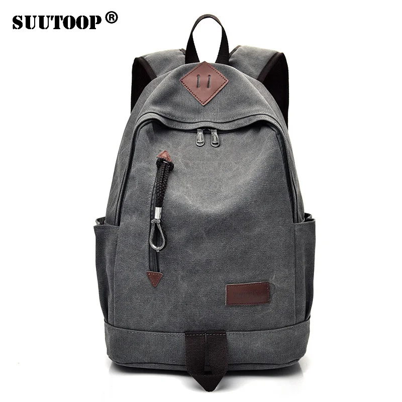 

Fashion man backpacks male canvas dayback zipper solid casual bags preppy style school backpack student school bag mochila homem